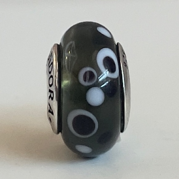 Pandora Black Bubbles Murano Charm - Picture 1 of 6